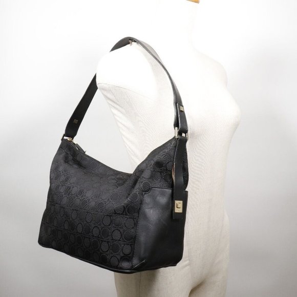 Salvatore Ferragamo AB-Gancini one belt Shoulder Bag black canvas - Picture 10 of 10